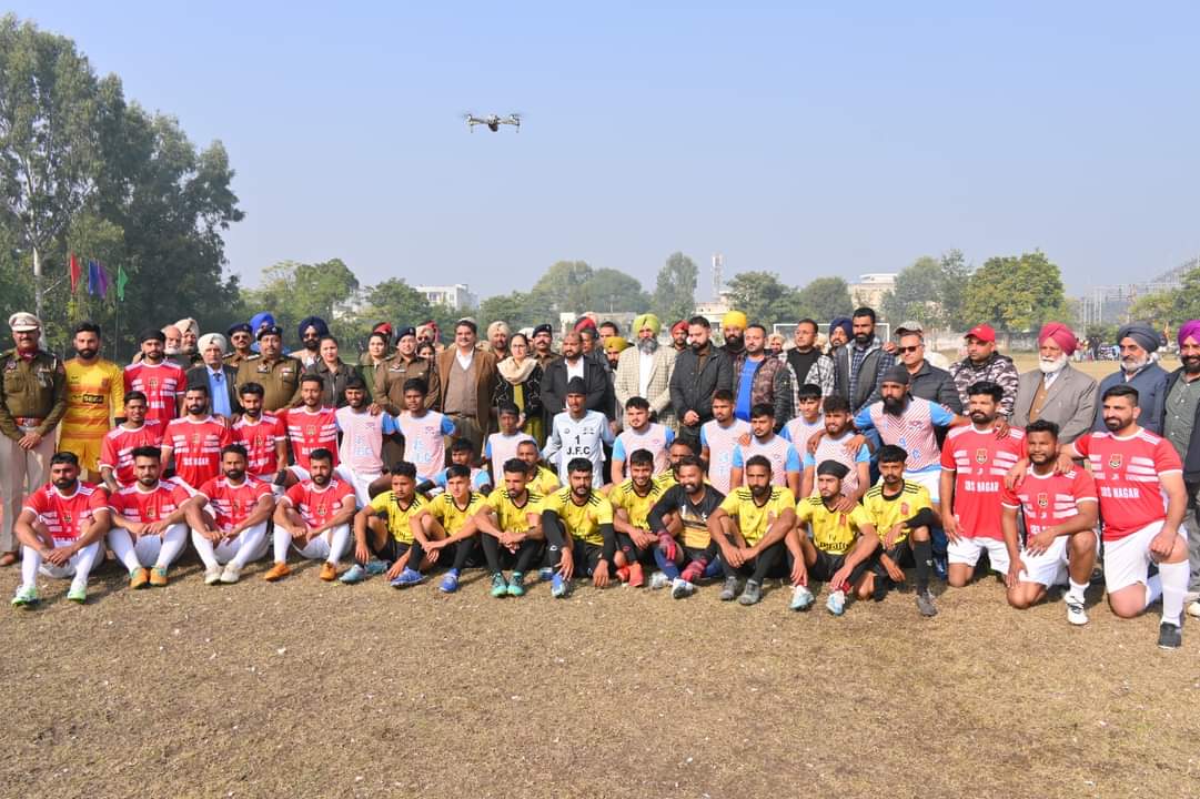 Punjab Police honored the winners at the end of Goal for Life Football League